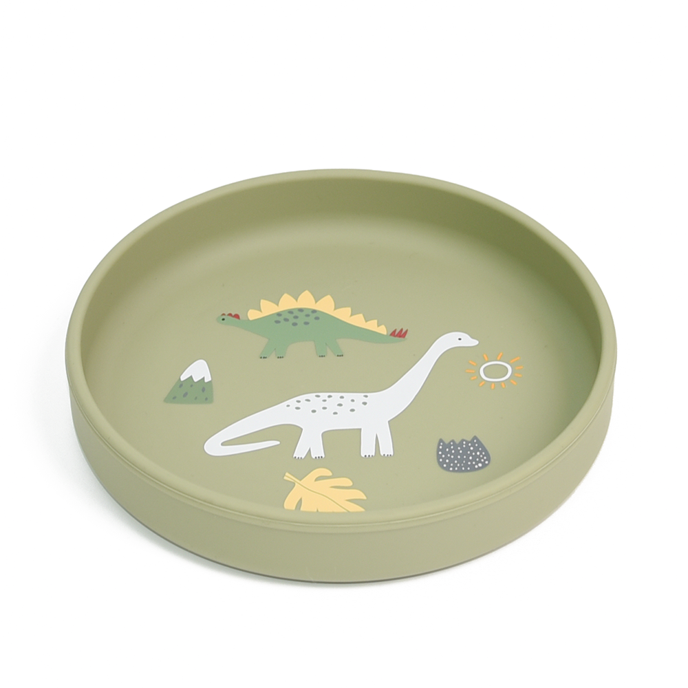 piips | Spisesett i 100% Silikon, Startpakke | Dinosaurer & Kjøretøy