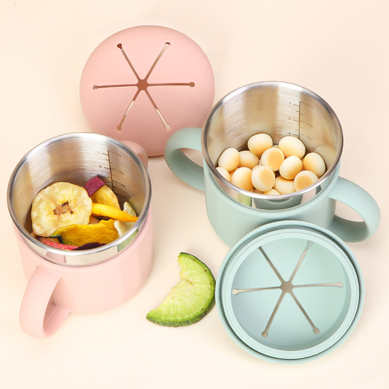 piips | 6-i-1 Kopp i Rustfritt Stål og Silikon, 220 ml - Karamell